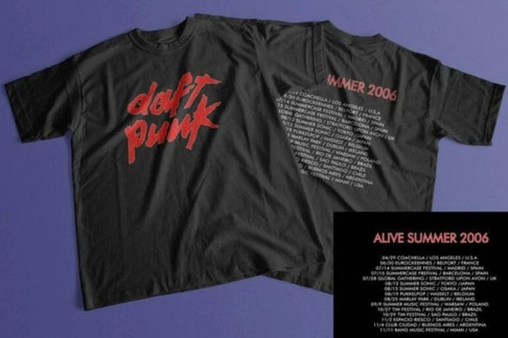 Daft Punk 2006 Tour Double Sided Vintage Graphic T-Shirt