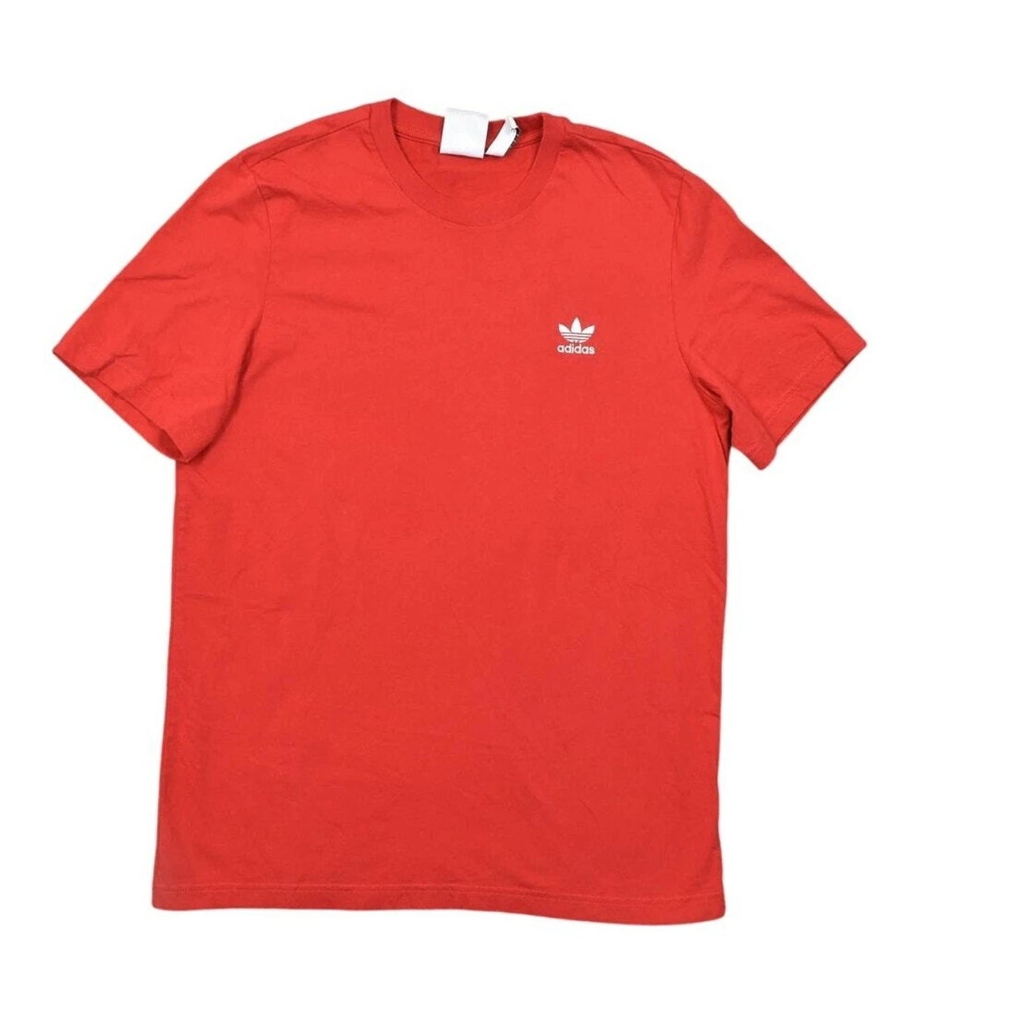 Adidas Red T-Shirt Medium Cotton Preowned Men's Tri Fold Classic Simple