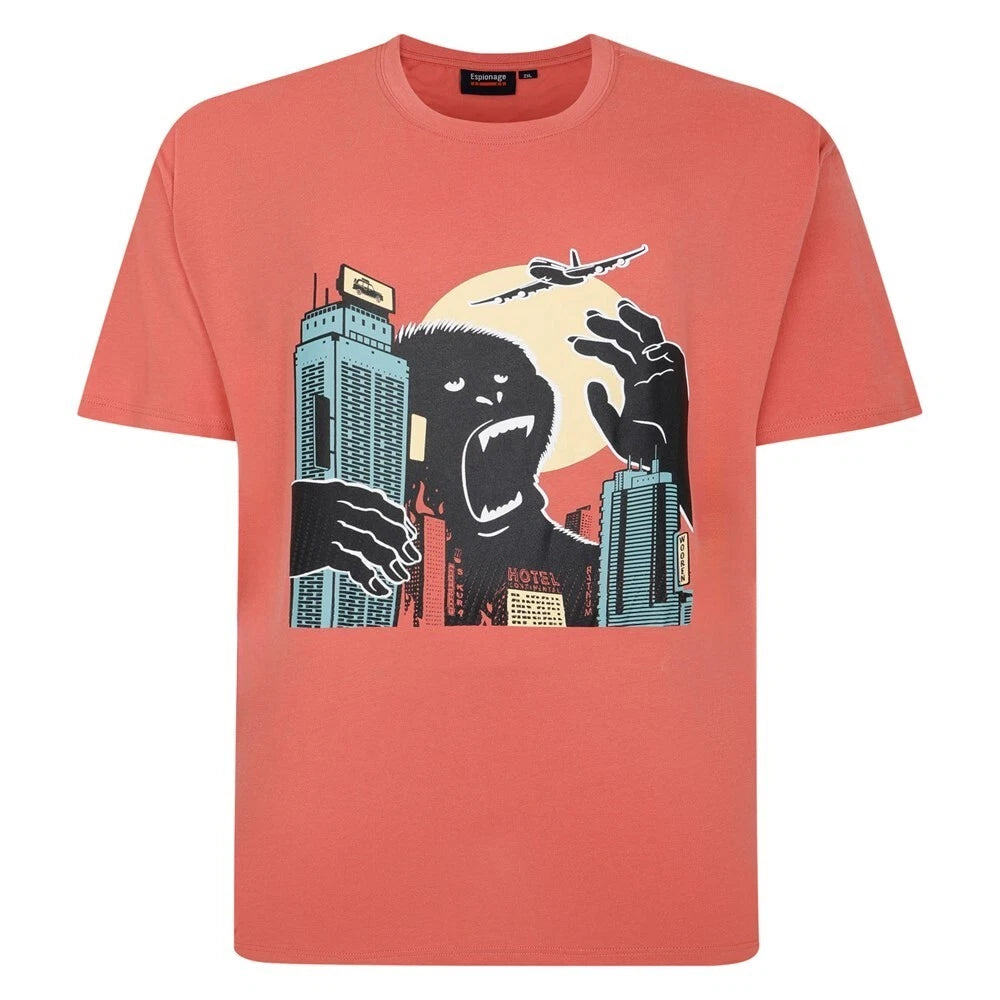 ESPIONAGE ORANGE KING KONGPOP ART T SHIRT T424 2XL3XL 4XL5XL6XL7XL8XL