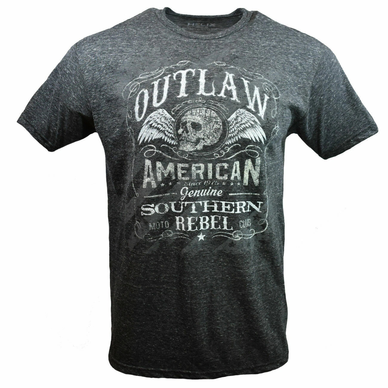Men's T Shirts HELIX Outlaw American Southern Rebel Moto Club Tee Super Soft