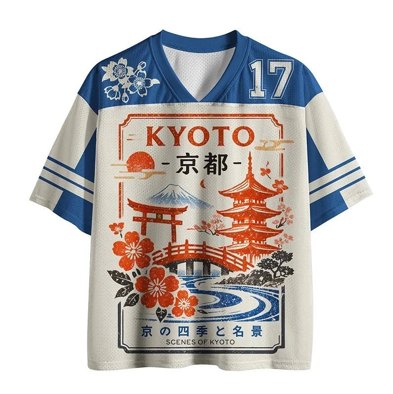 Scenes Of Kyoto Printed Jersey Shirts