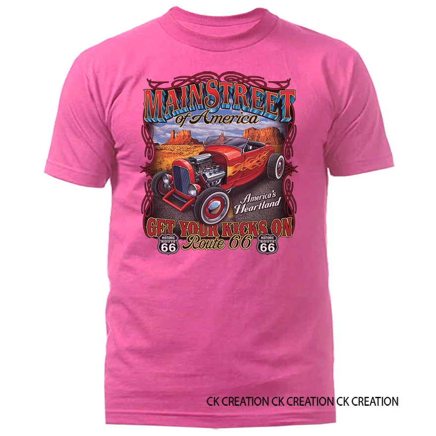 Main Street of America Route 66 America's Heartland Graphic T-shirt