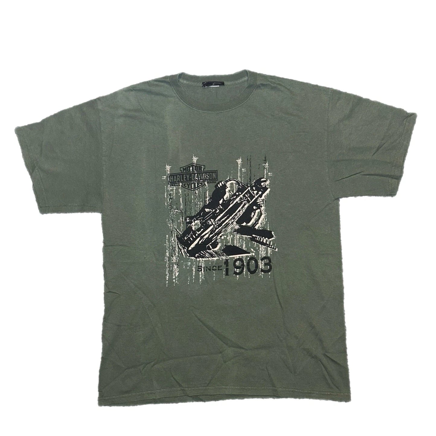 Harley Davidson Museum Special Edition Short Sleeve Graphic Green T-Shirt XL