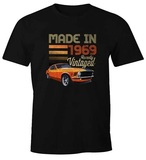 Mens T Shirt Birthday Retro Vintage Vintage 1970s 70s Car Fun Shirt