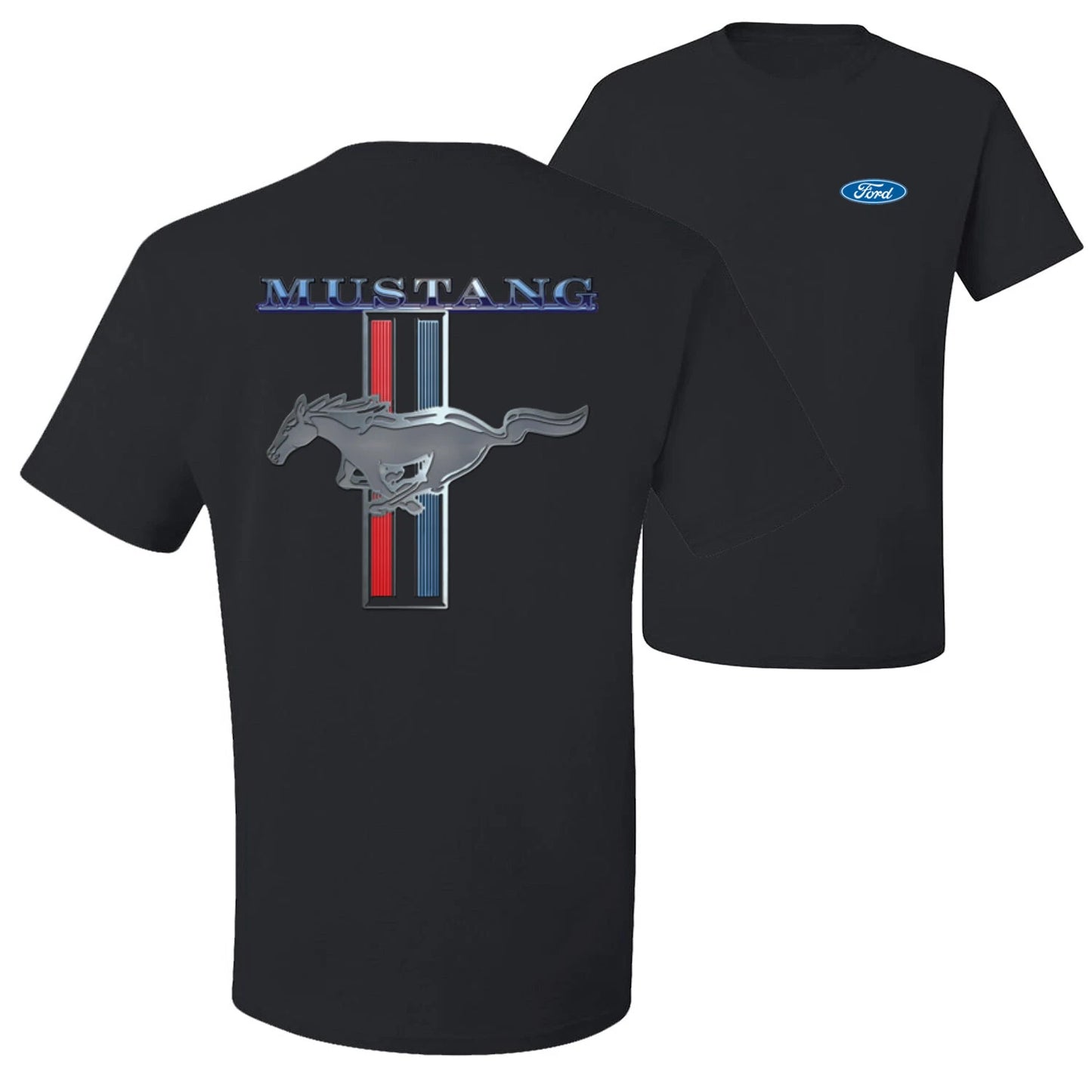 Ford Mustang Classic Pony USA Logo Men Graphic Tshirt