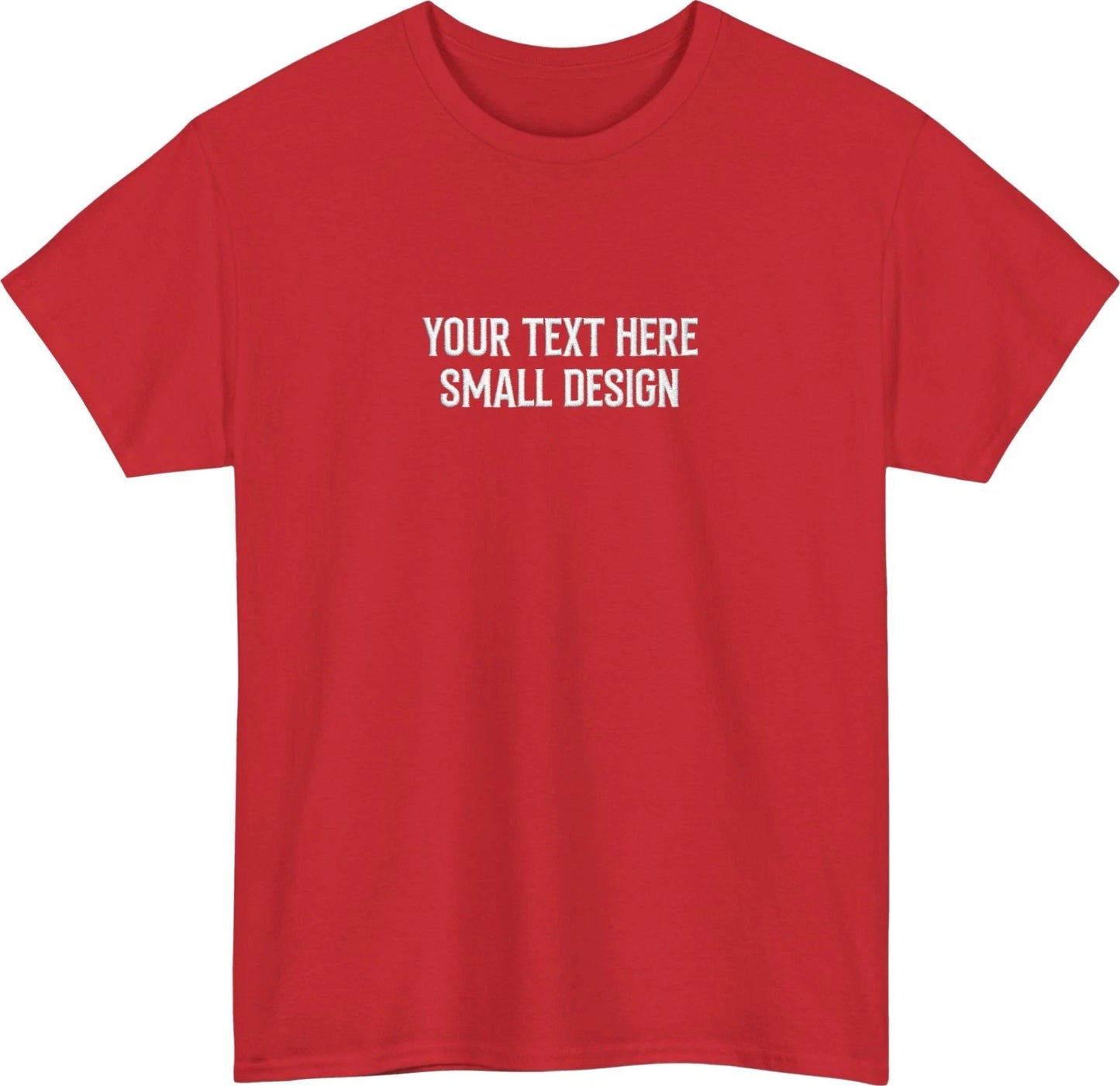 Personalised Embroidered Text & Logo T-Shirt - Custom Small Design Tee Top