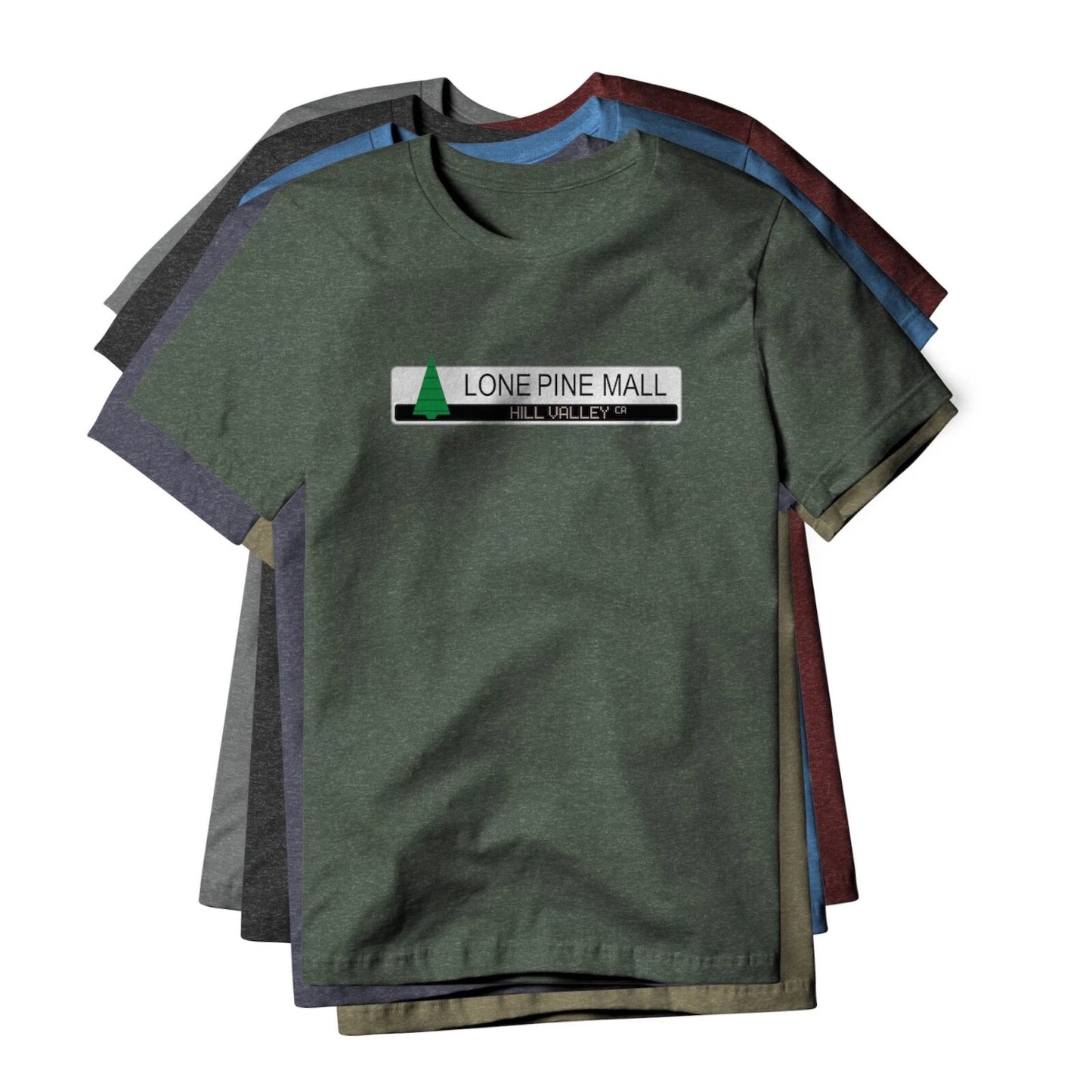 Lone Pine Mall Logo : Back To The Future Movie, Cotton/Poly Blend Tee