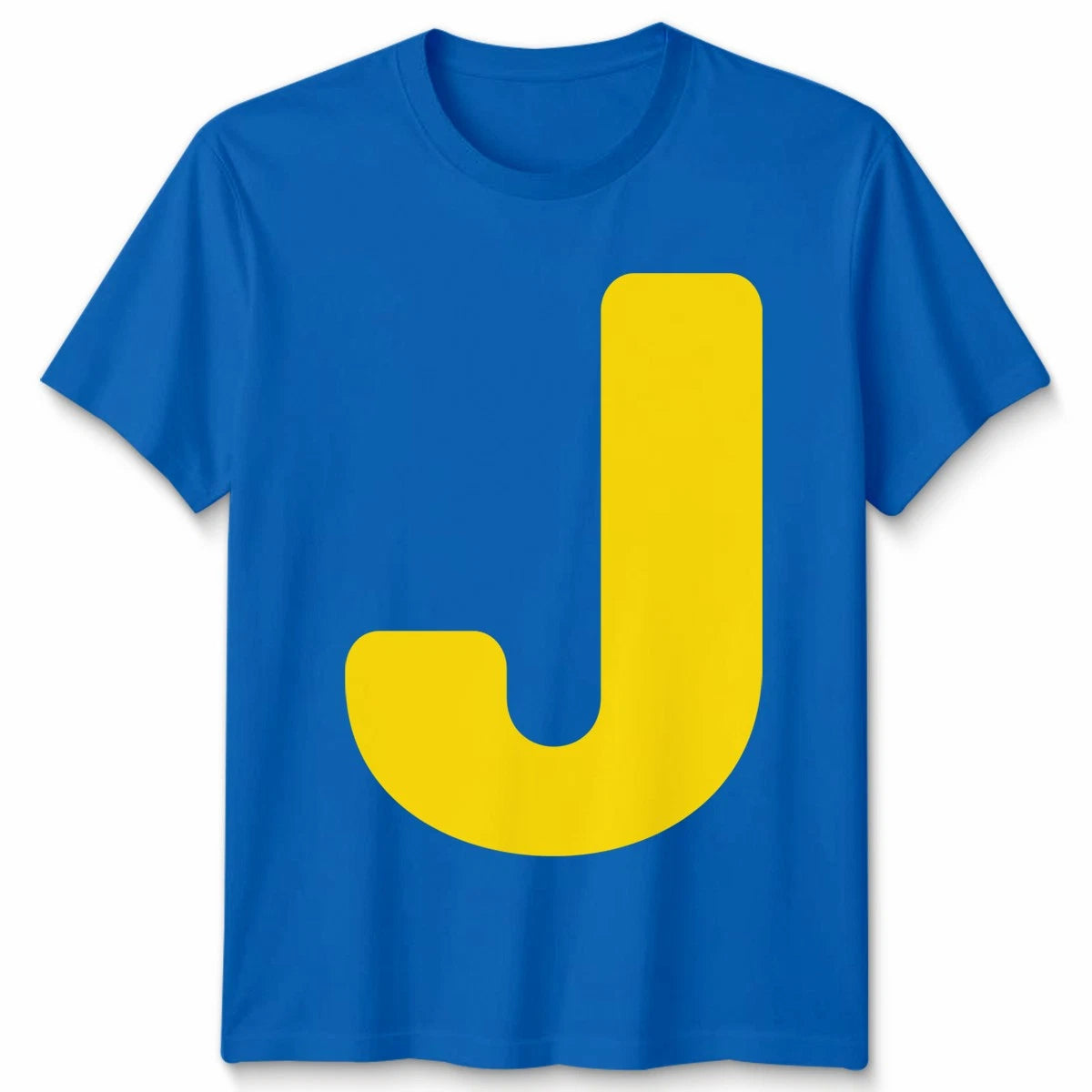 Personalised J Initial Letters Alphabet Mens T-Shirt Womens Unisex Tee Graphic