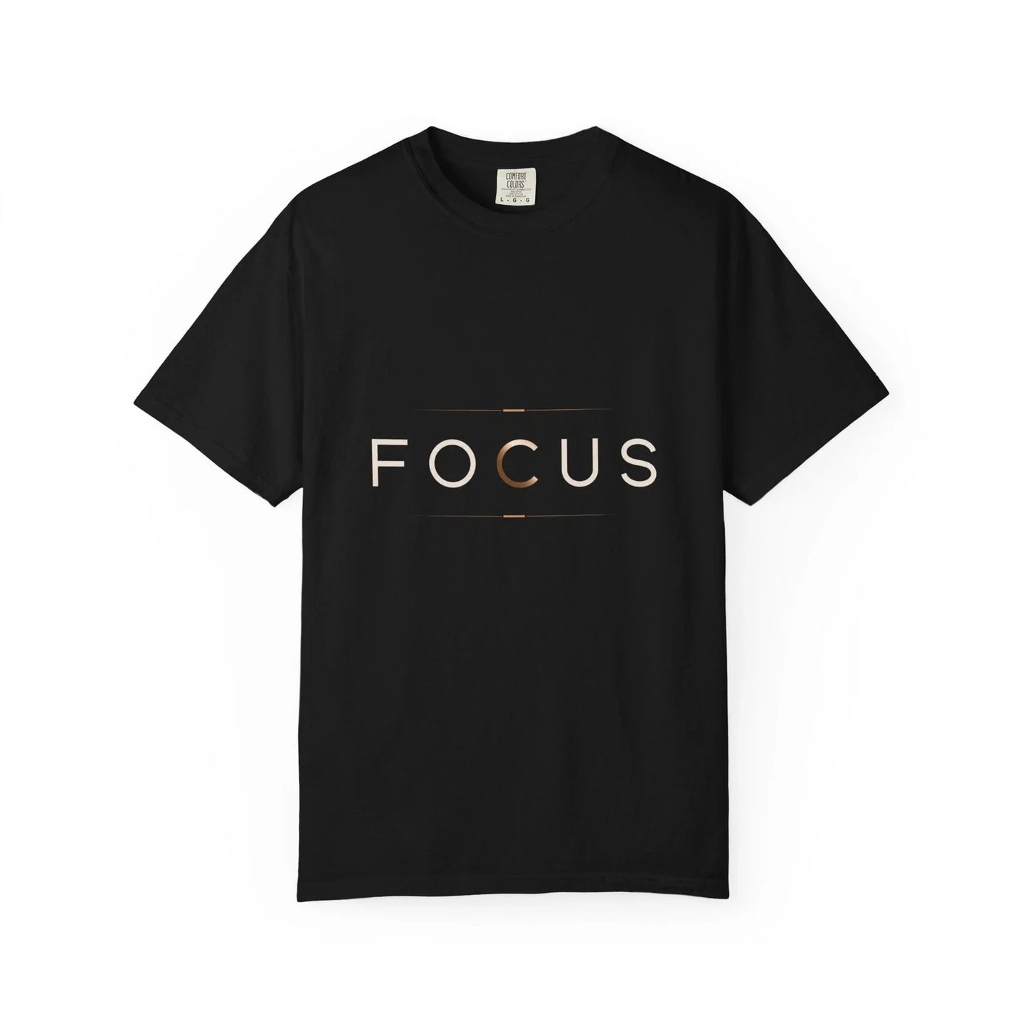 Focus T-Shirt Men Black Minimalist Motivational Graphic Tee