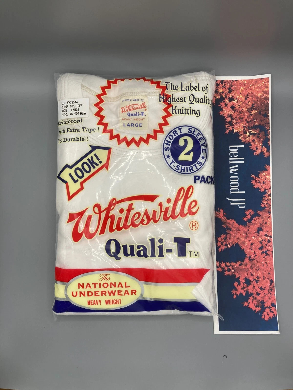 WHITESVILLE T-SHIRT WV73544 2-PACK White