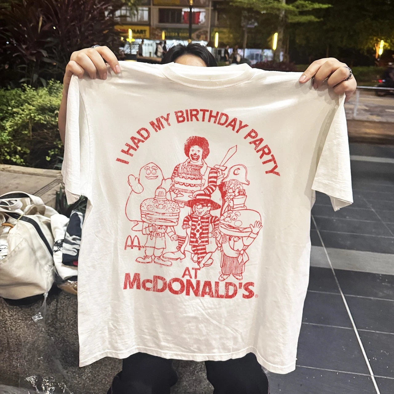 90s I Had My Birthday Party At Mcdonald's Rare White T-Shirt S