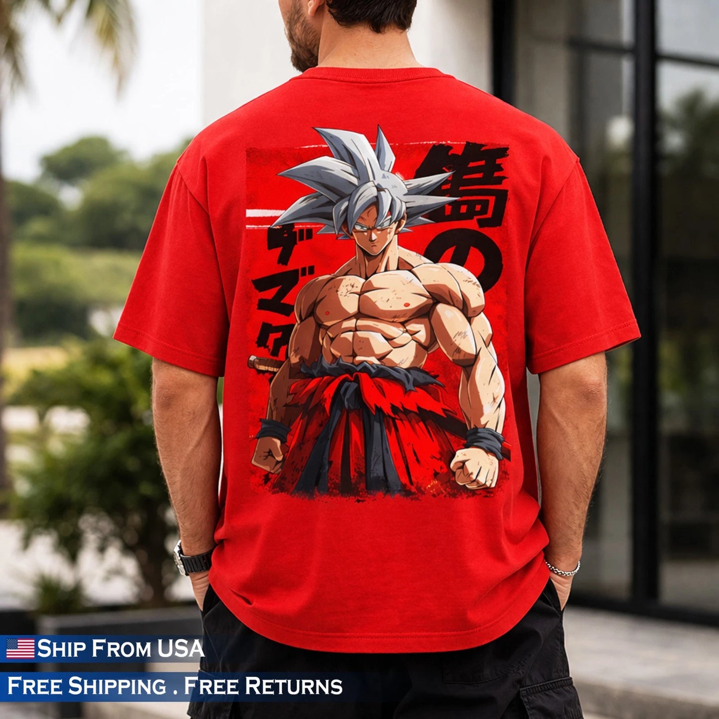 Ultra Instinct Anime Graphic Oversized Fit T-Shirt Dragon Streetwear Unisex Tee
