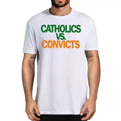 Catholics vs Convicts Vintage 1988 Shirt - 1988 Notre Dame vs. Miami football