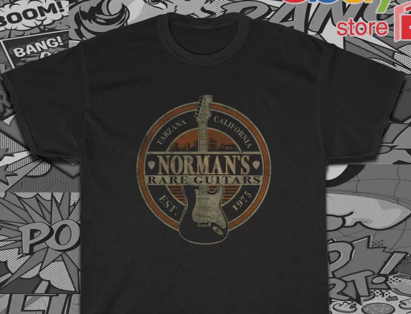 New Normans Rare Guitars Since 1975 Men's T-Shirt American Size S-5XL T-Shirt