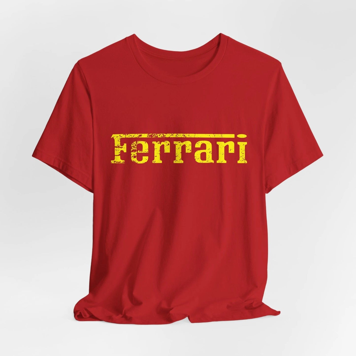 Distressed Ferrari Emblem T-Shirt | Vintage Racing Logo Tee | Motorsport | F1
