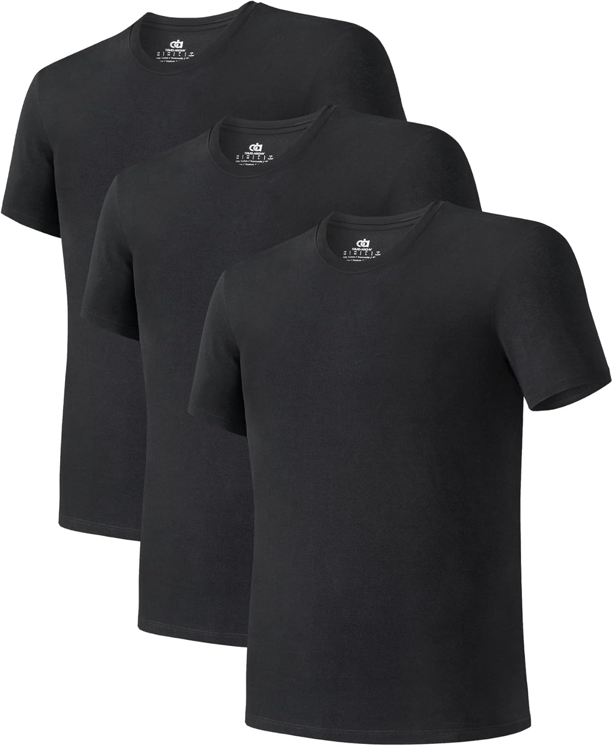 Men's Moisture-Wicking Crewneck Undershirt 3 or 5 Pack