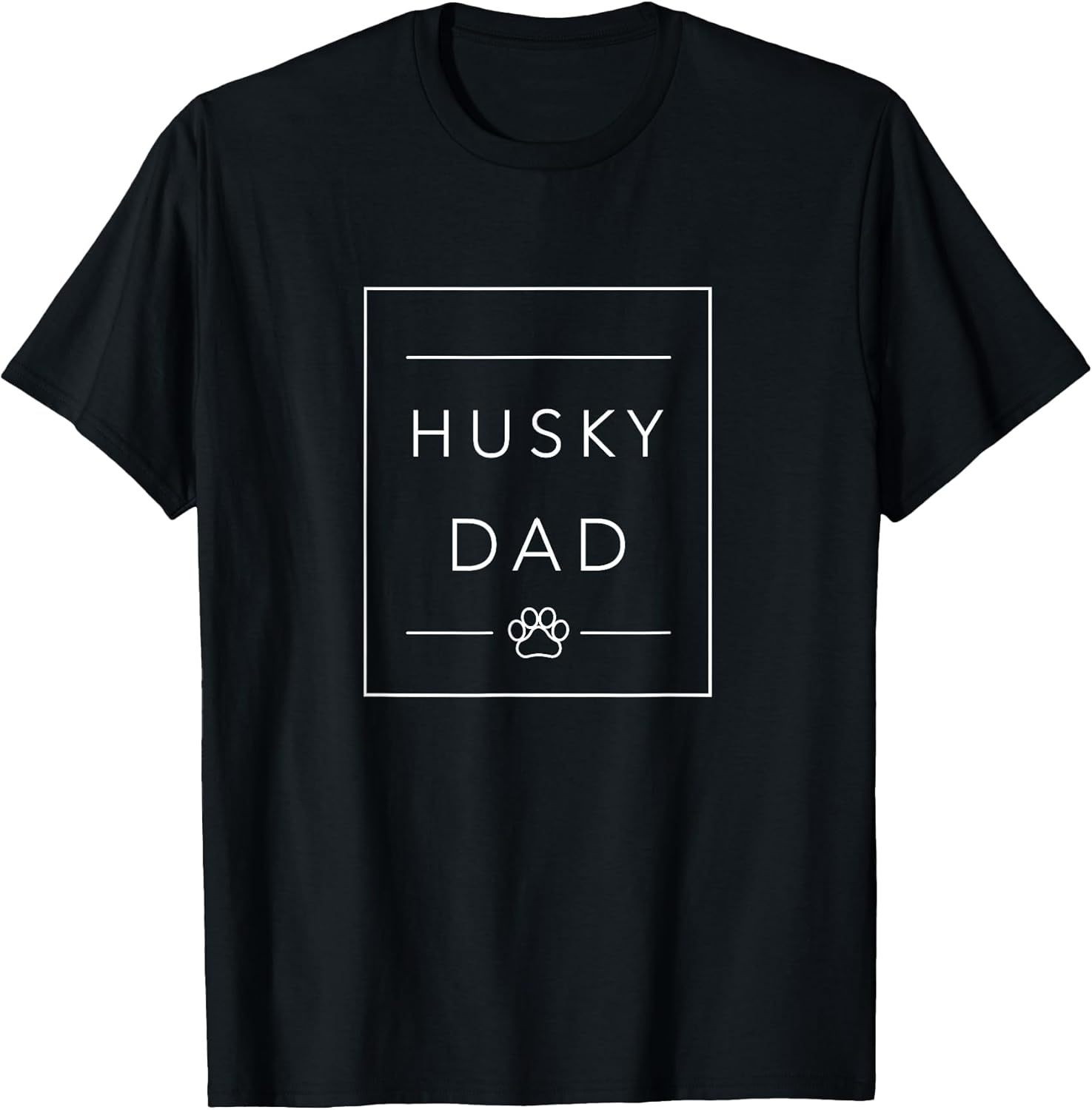 Funny Siberian Husky Lover Dog Dad Minimalist Tee, Husky Dad T-Shirt for Men Women Girls Kids