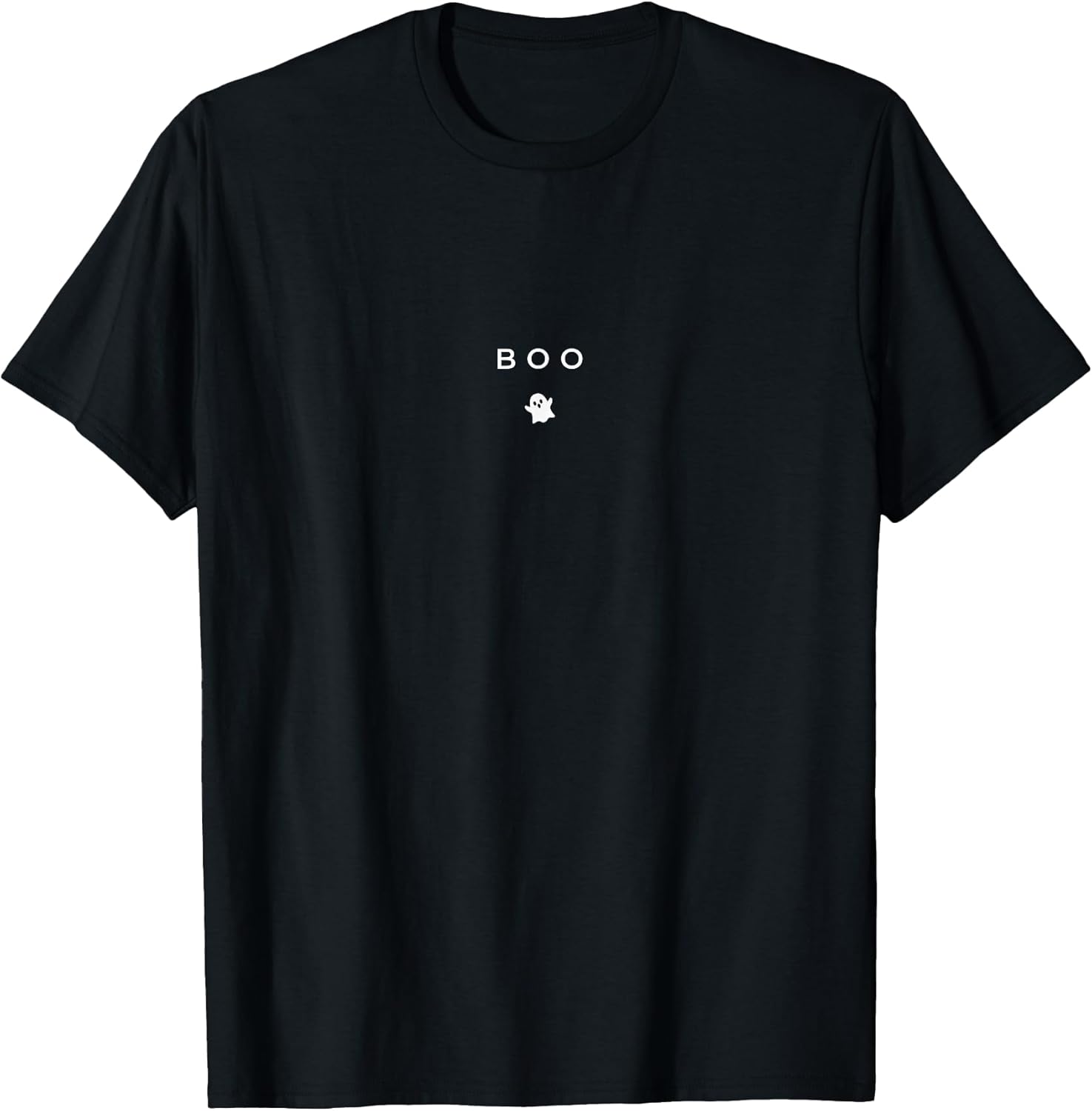 Boo Ghost Halloween Subtle Minimal Fall Funny Trick Treat T-Shirt