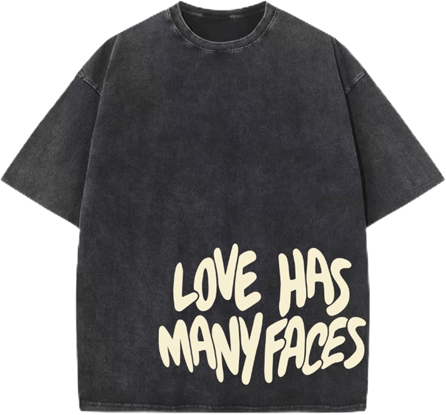 Mens Graphic Tees Oversized Streetwear Grunge Shirts Vintage Baggy Shirt Y2k Harajuku Letter Print Acid Wash Tshirt