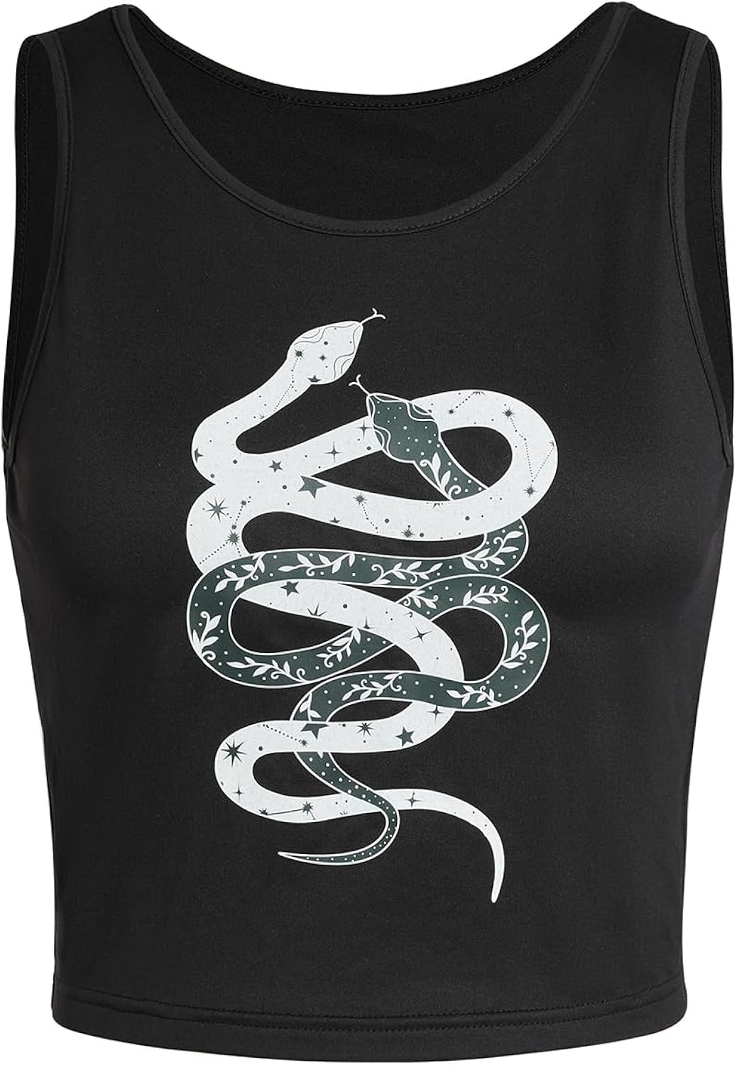 Women's Y2k Gothic Tank Tops Sleeveless Snake Crop Top Emo Grunge Going Out Halloween Costumes