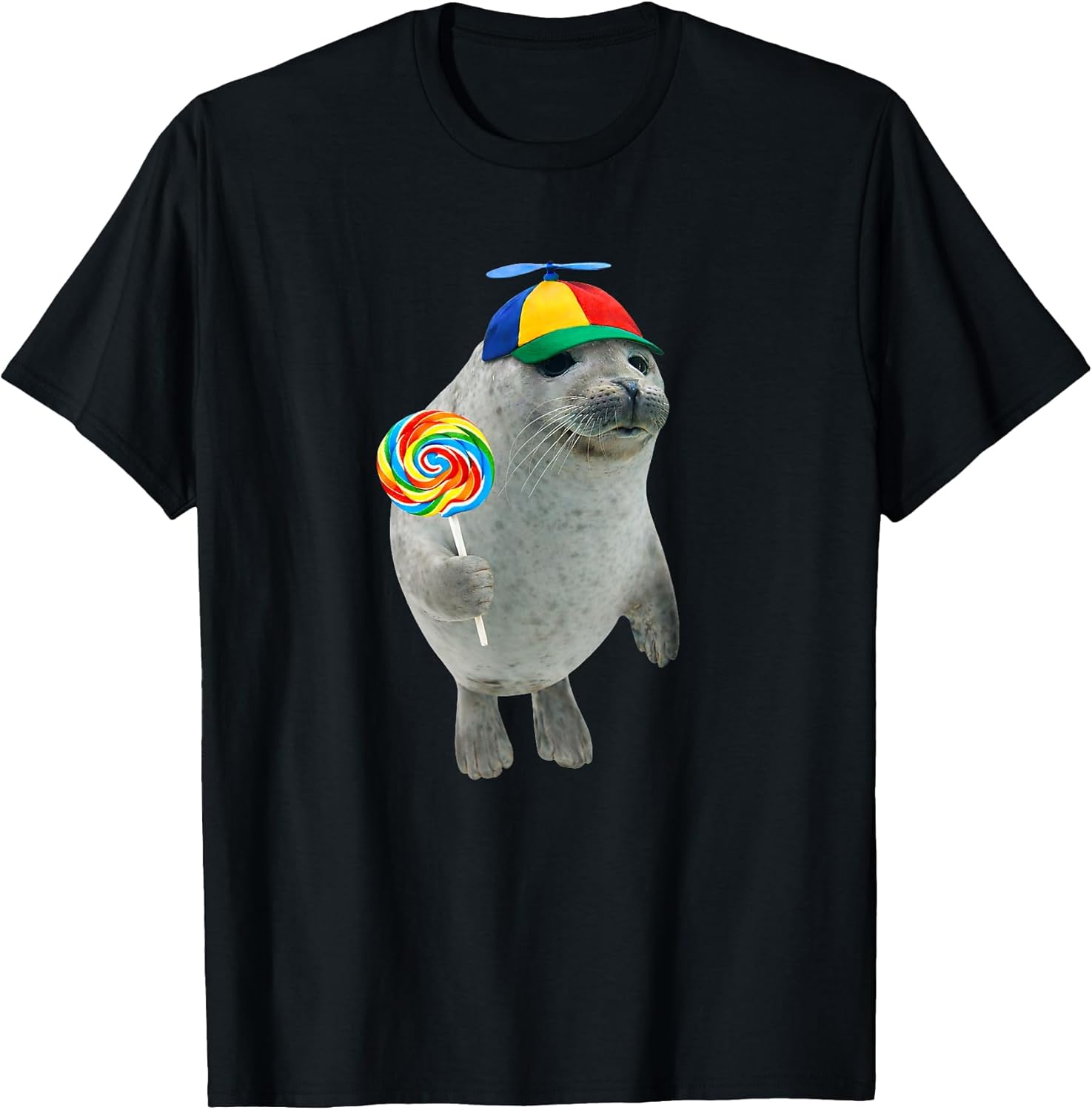 Silly Seal with Lollipop Meme T-Shirt