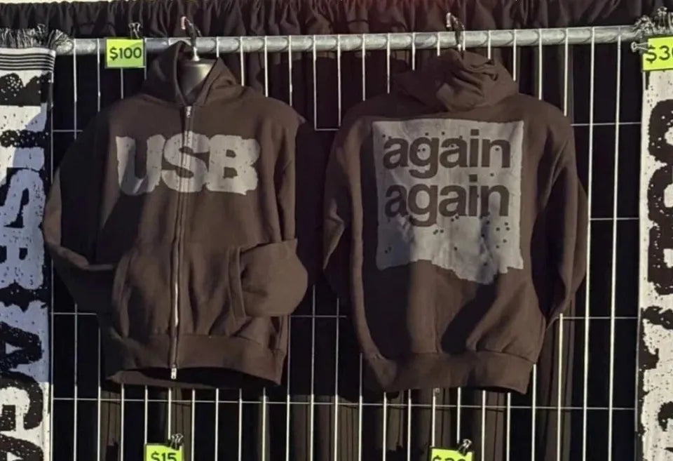 Fred again USB 002 2026 Tour Merch Zip Hoodie