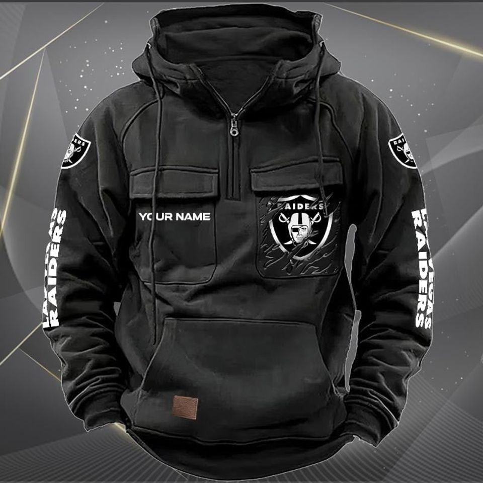Las Vegas Raiders Custom Cargo Hoodie