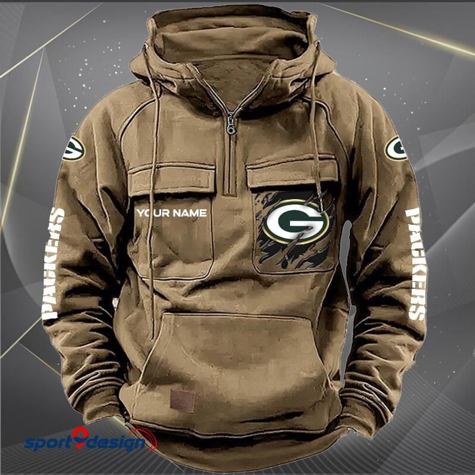 Green Bay Packers Vintage Men Hoodie AZVMHD043 - Sport9Design