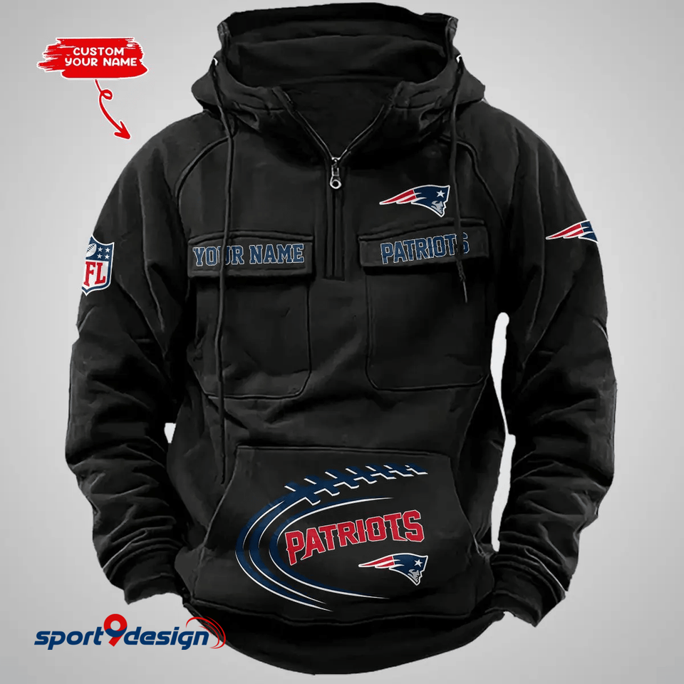New England Patriots Vintage Men Hoodie AZVMHD129 - Sport9Design