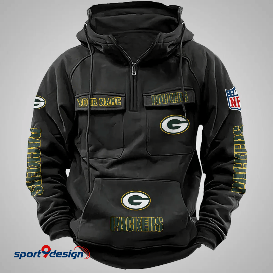 Green Bay Packers Vintage Men Hoodie AZVMHD104 - Sport9Design