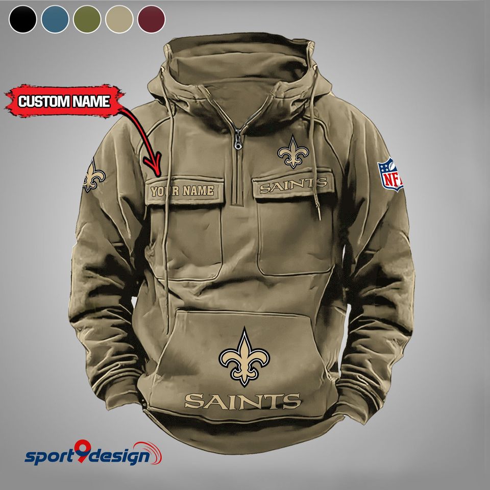 New Orleans Saints Vintage Men Hoodie AZVMHD029 - Sport9Design