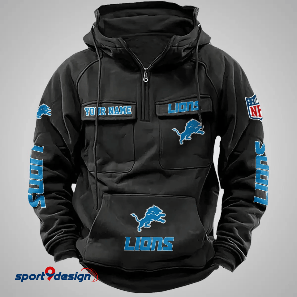 Detroit Lions Vintage Men Hoodie AZVMHD103 - Sport9Design