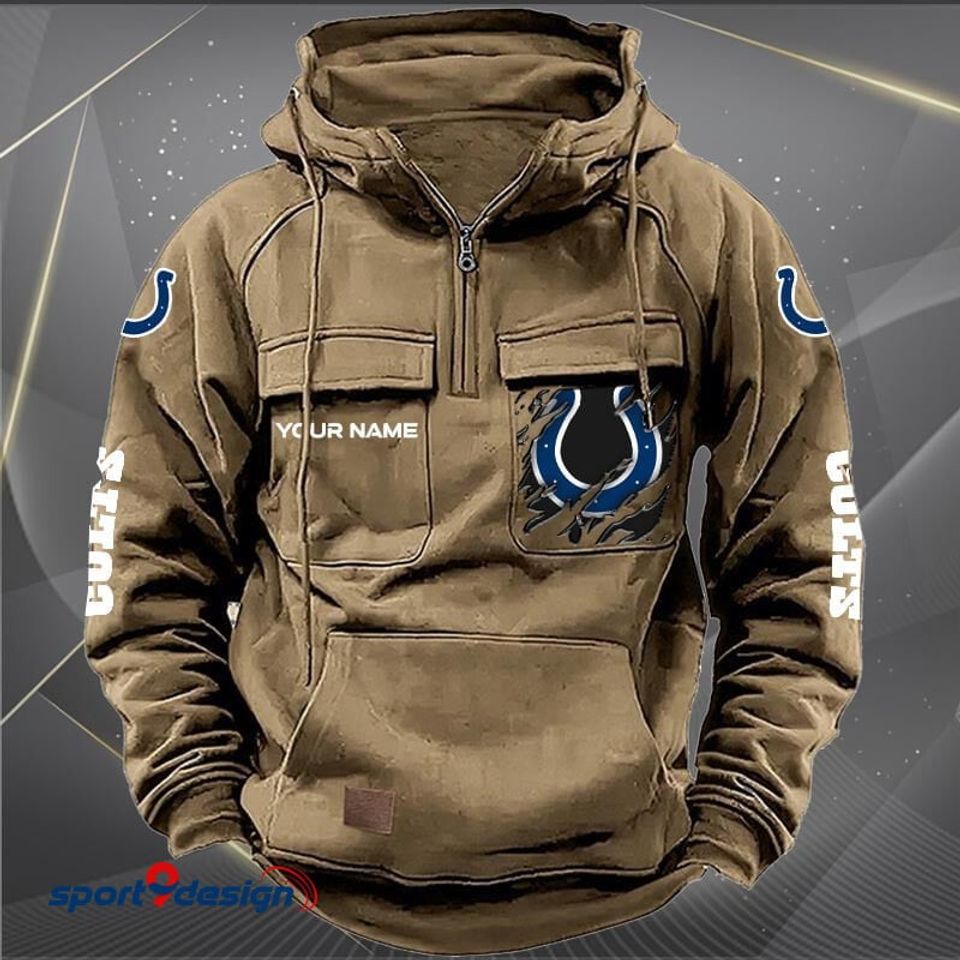 Indianapolis Colts Vintage Men Hoodie AZVMHD045 - Sport9Design