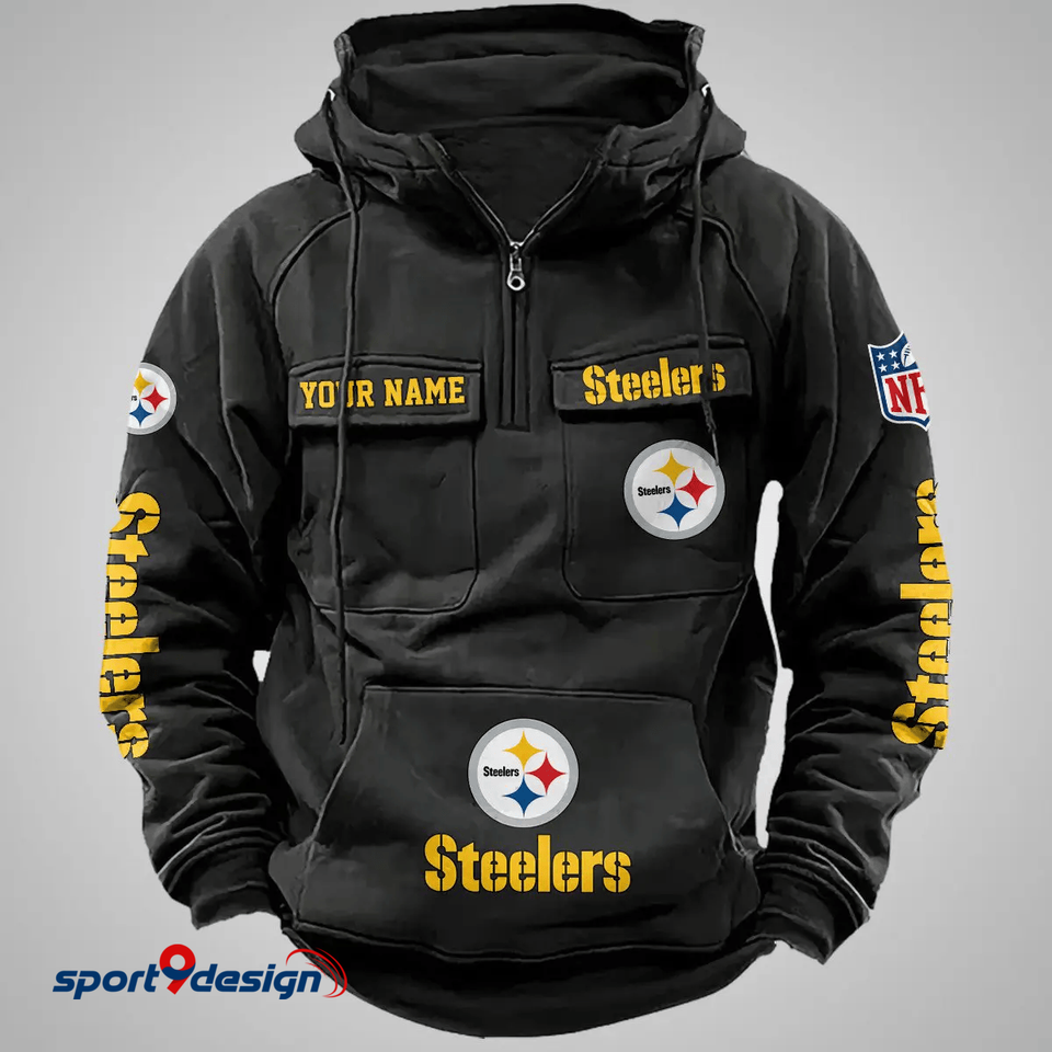 Pittsburgh Steeler Vintage Men Hoodie AZVMHD109 - Sport9Design