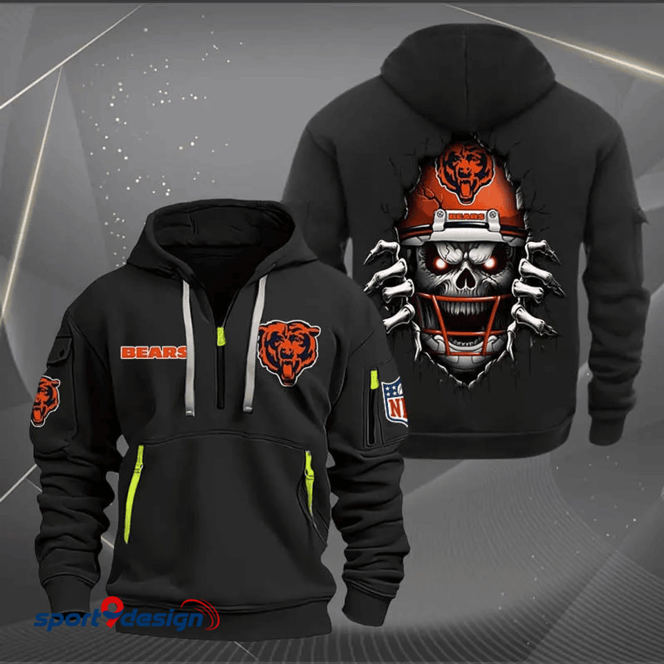 Chicago Bears NNHT1269 Zip Hoodie Multicolor 2024 Edition - Sport9Design