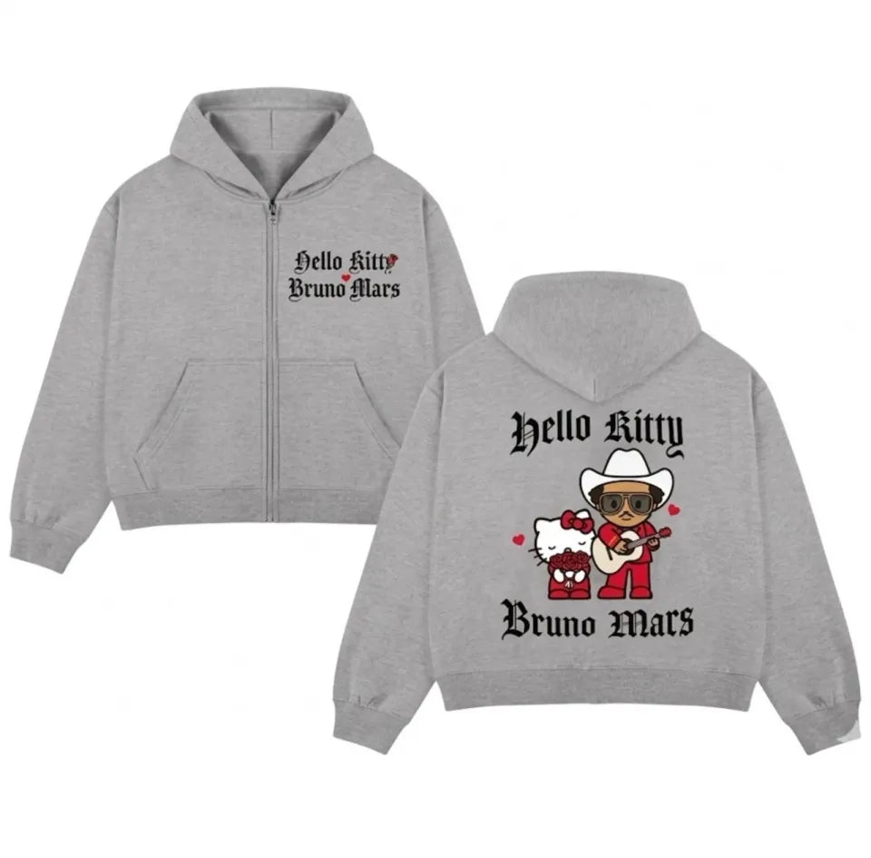 Bruno Mars X Kitty The Romantic Tour 2026 Hoodie