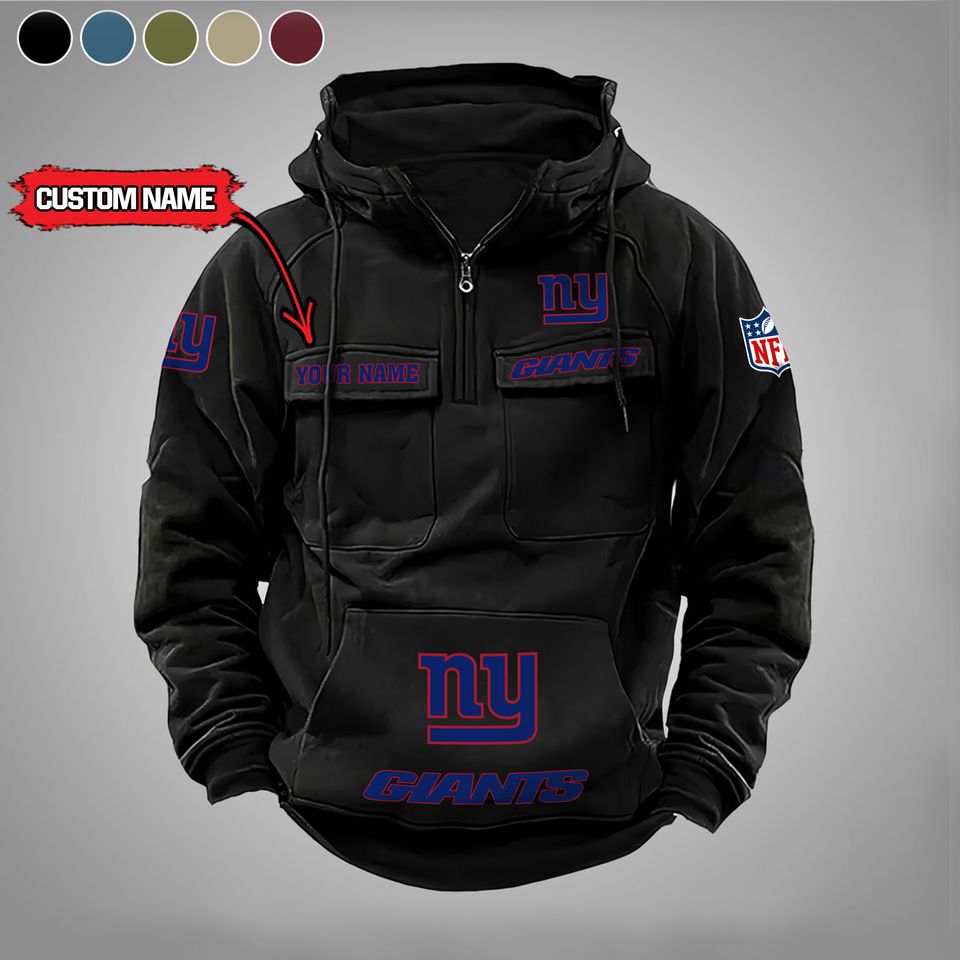 New York Giants Personalized Cargo Hoodie