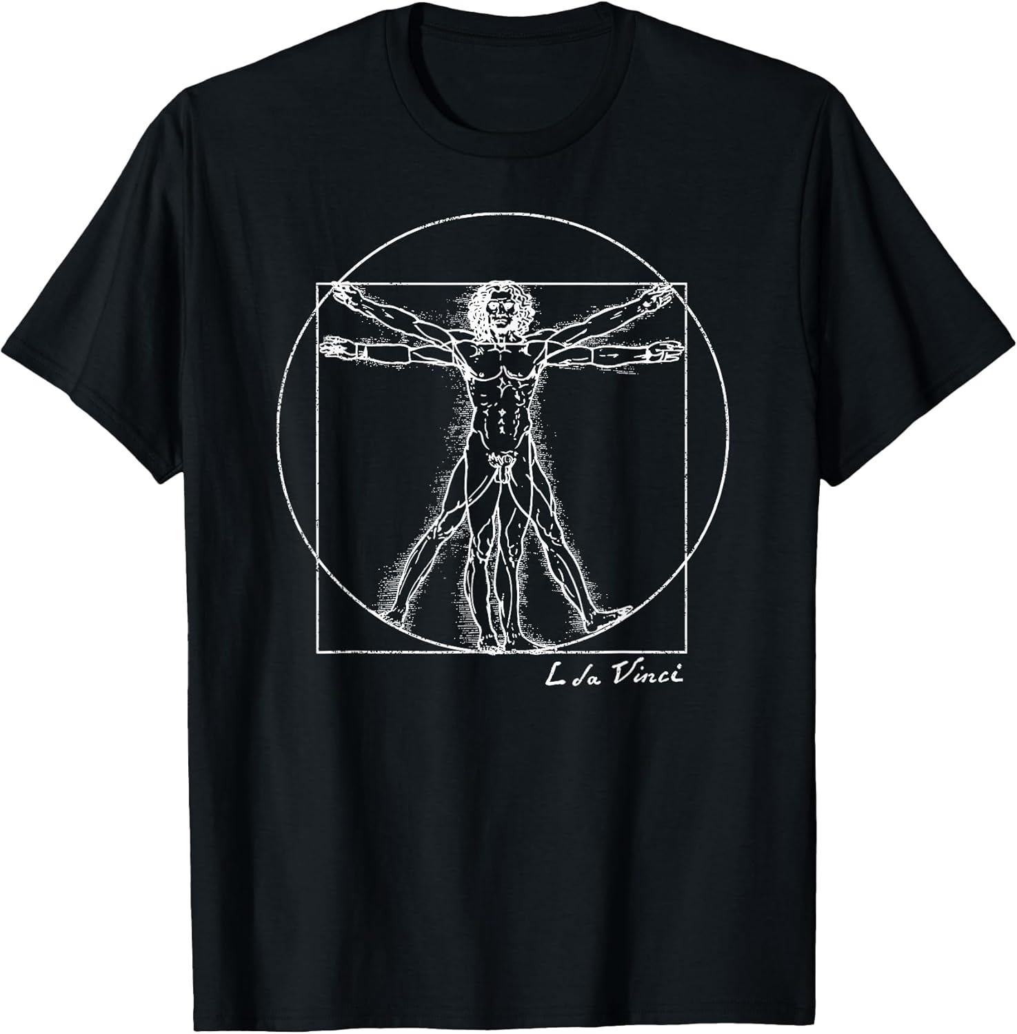 Vintage Vitruvian Man by Leonardo da Vinci Famous Artist T-Shirt