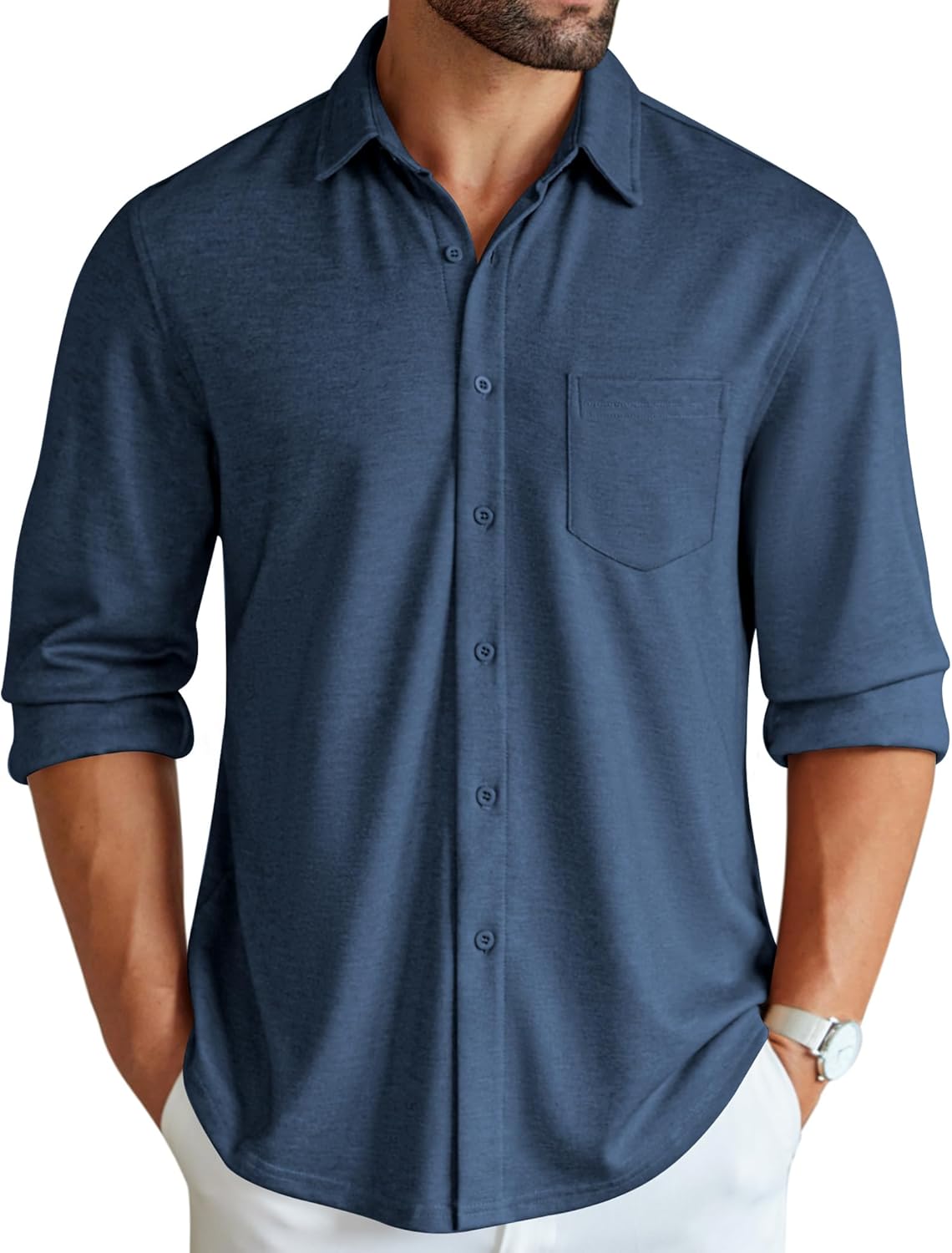 Men's Wrinkle Free Shirt Casual Button Down Long Sleeve Dress Shirts