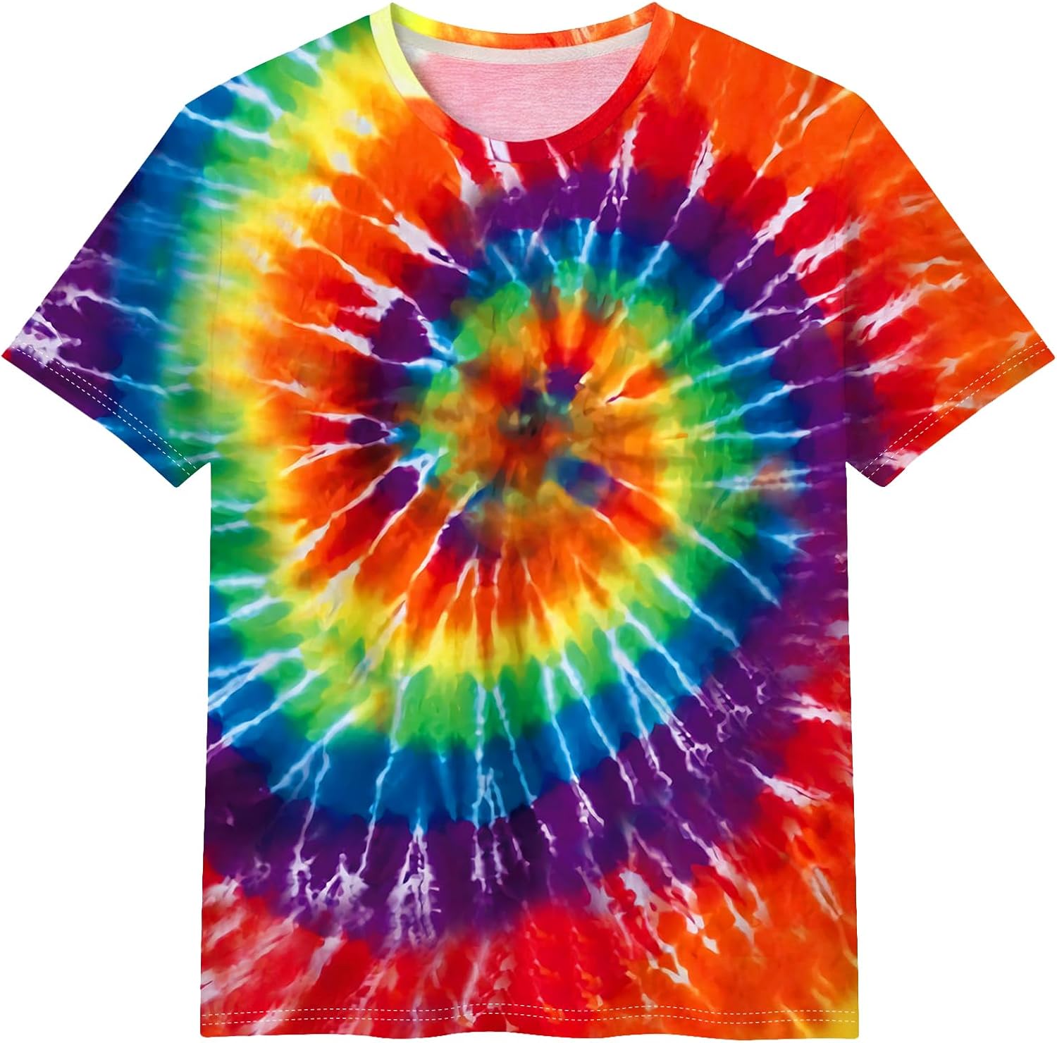 Tie Dye Shirts for Men, Short Sleeve Mens Tie Dye Shirts, Mens Rainbow Tie Dye T Shirts