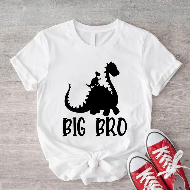 Big Brother Shirt, Big Bro Saurus T-Shirt, Sibling Gift Tee, Big Brother Announcement Shirt, Dinosaur Lover Gift Shirt, Brother Promotion Short Sleeve.