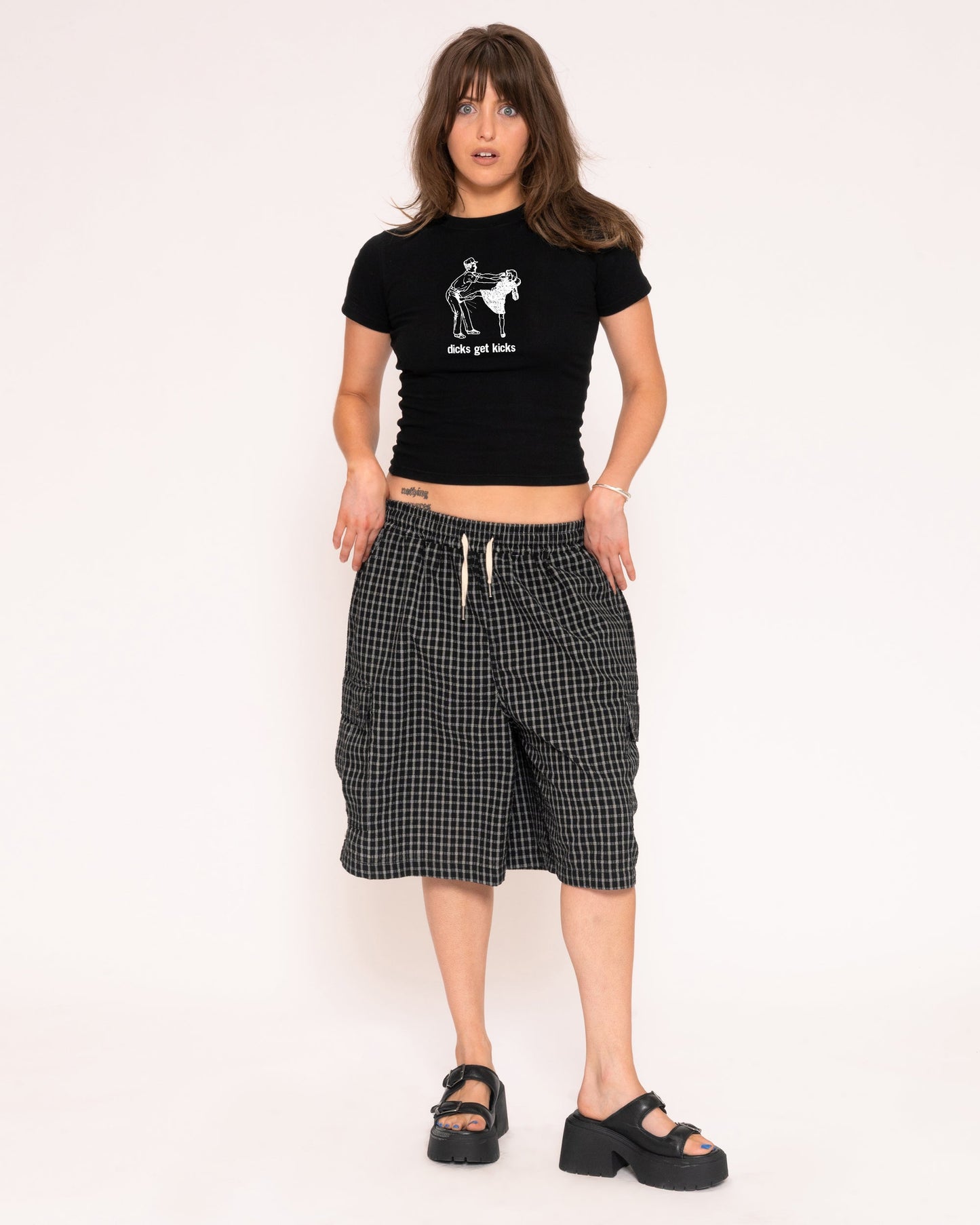 Dicks Get Kicks Longline Baby Tee