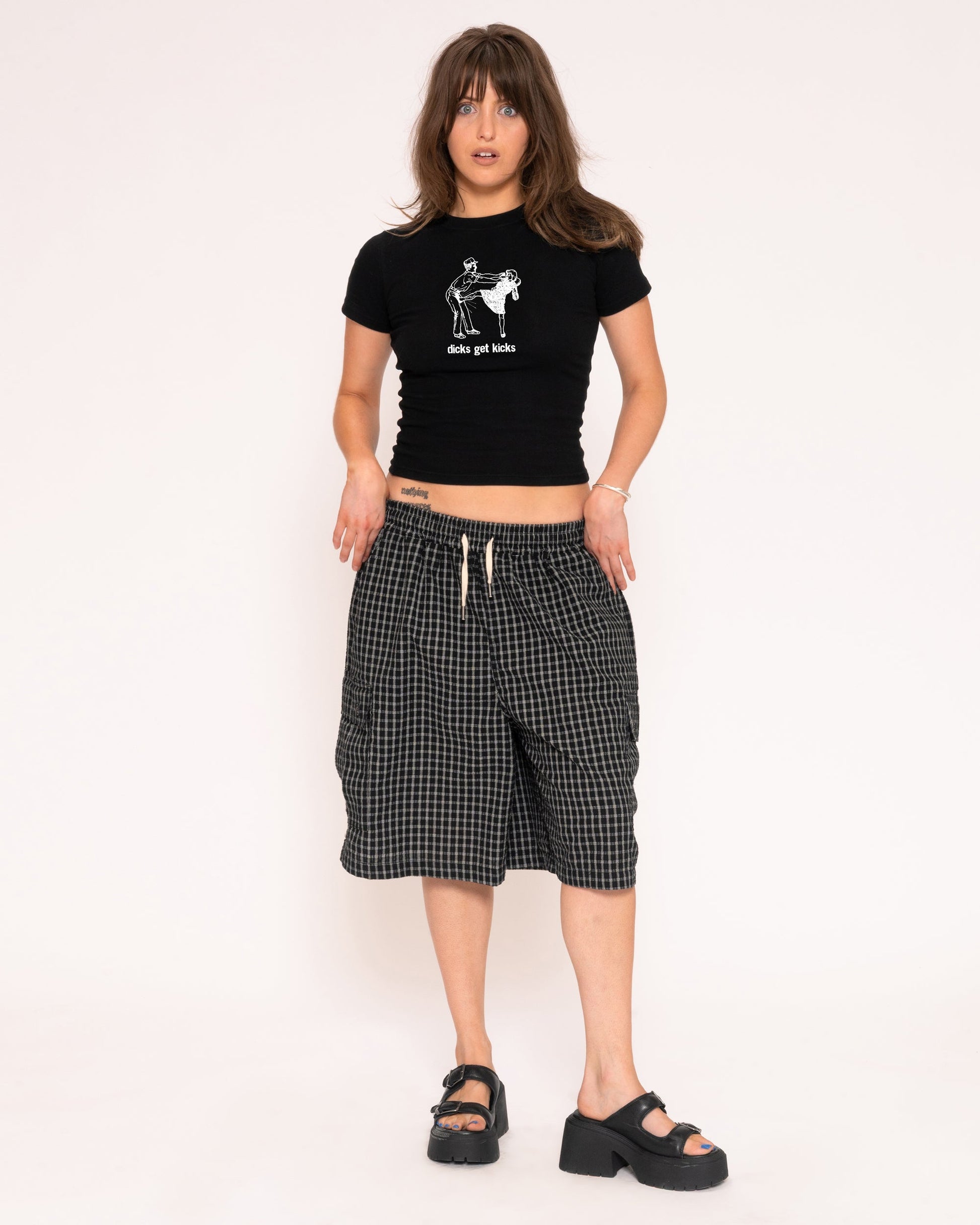 Dicks Get Kicks Longline Baby Tee