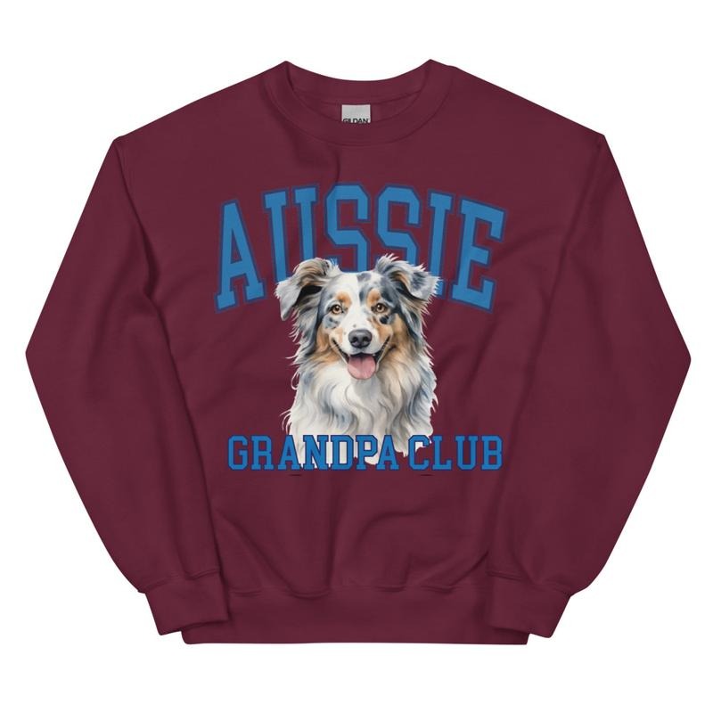 Blue Merle Aussie Grandpa Dog Sweatshirt