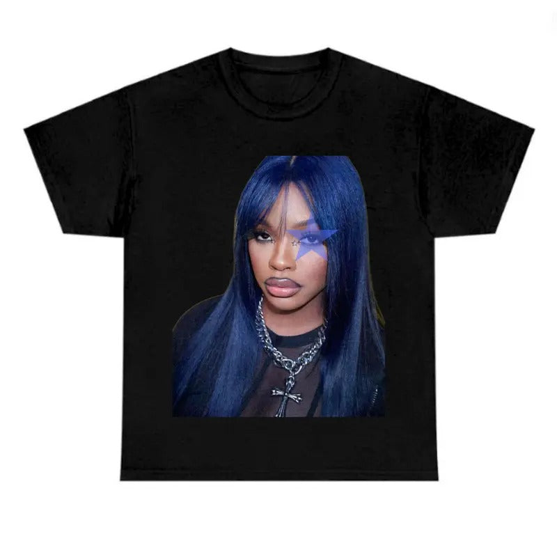 Blue Star JT Graphic Black Shirt Classic Cotton