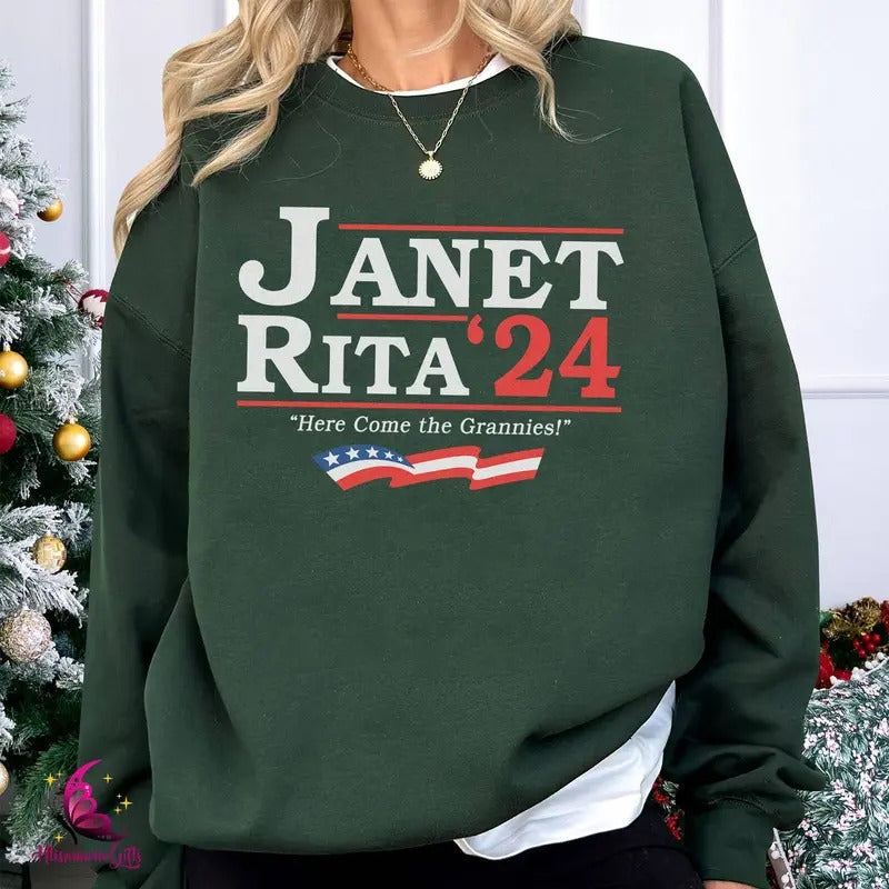 Bluey and Bingo Janet and Rita 2024 Sweatshirt, Driving School Nice Parking Spot Rita Sweatshirt, Bluey and Bingo Grannies Sweatshirt, Grannies 2024