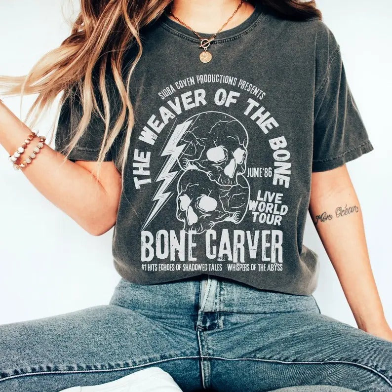 Bone Carver Shirt Distressed Band shirt Acotar Shirt Acotar Merch S J Maas Merch Bookish Merch Booktok Merch SJM Universe