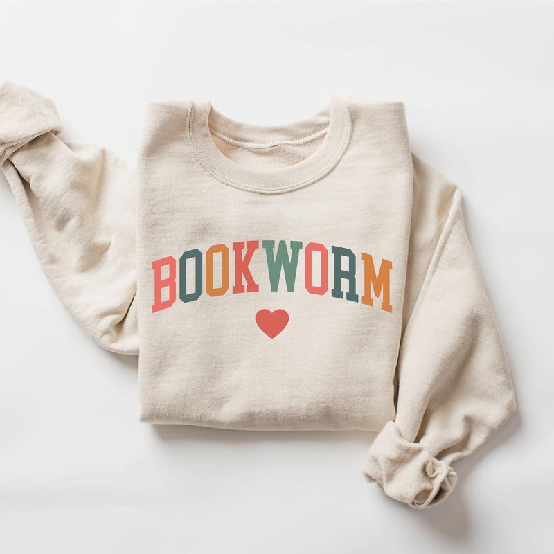 Bookworm Shirt, Cute Teacher Books Lover Sweatshirt, ESL Teacher Sweatshirt, Teacher Reading Sweat