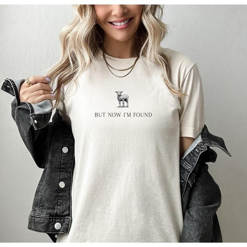 But Now I'm Found Christian T-shirt, Christian Gift, Retro Jesus Tee