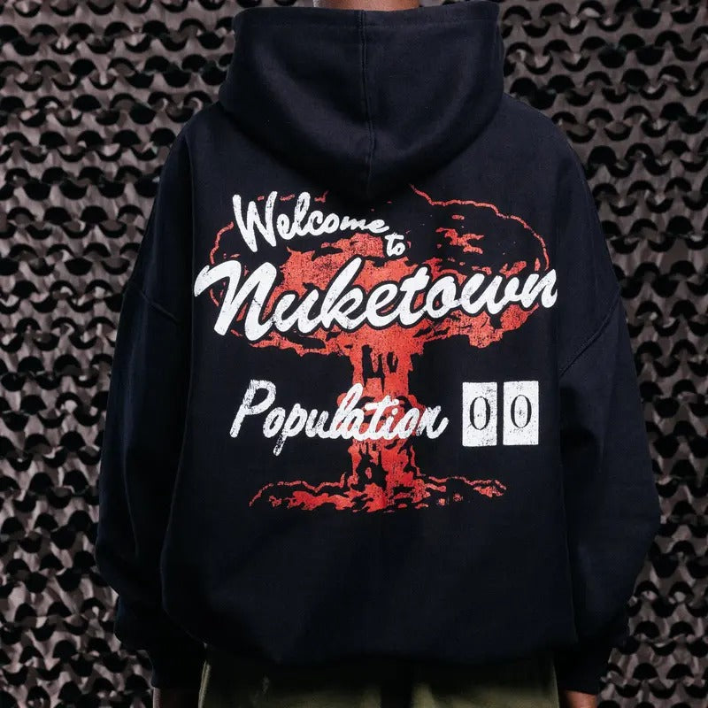 Call Of Duty Nuketown Hoodie Black Casual Fabric Menswear Womenswear Streetwear Graphic Heart